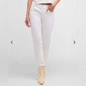 New Agolde Riley Straight Crop White 31